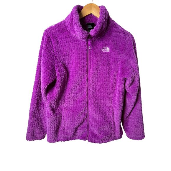 The North Face Jacket Girls XL (18) Purple Fleece Furry Cozy Warm Full Zip - Picture 1 of 8